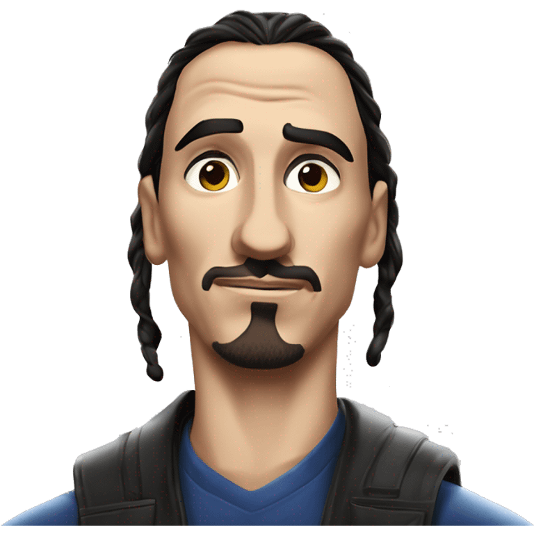 IKEA co-worker of the month Zlatan in Marvel Avengers style, oil paint, mysterious eyes, intricate lips, masterpiece portrait , odd perspective, beautiful, desirable, logical emoji