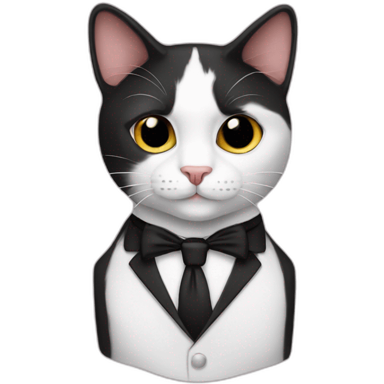 tuxedo cat wearing a tuxedo emoji