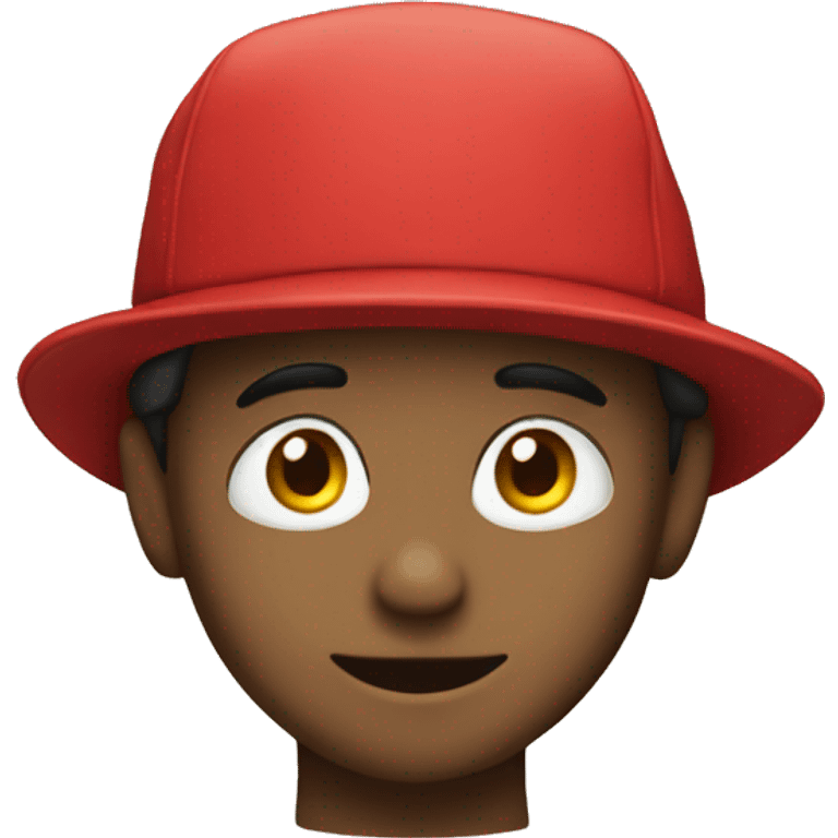 Boy with red hat on emoji