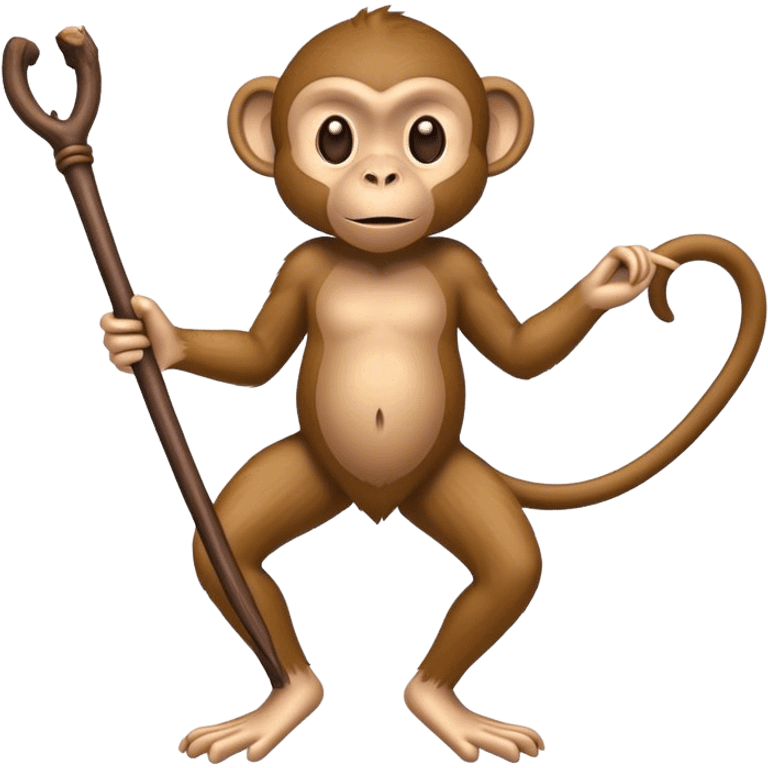 Monkey with a stick between his legs emoji