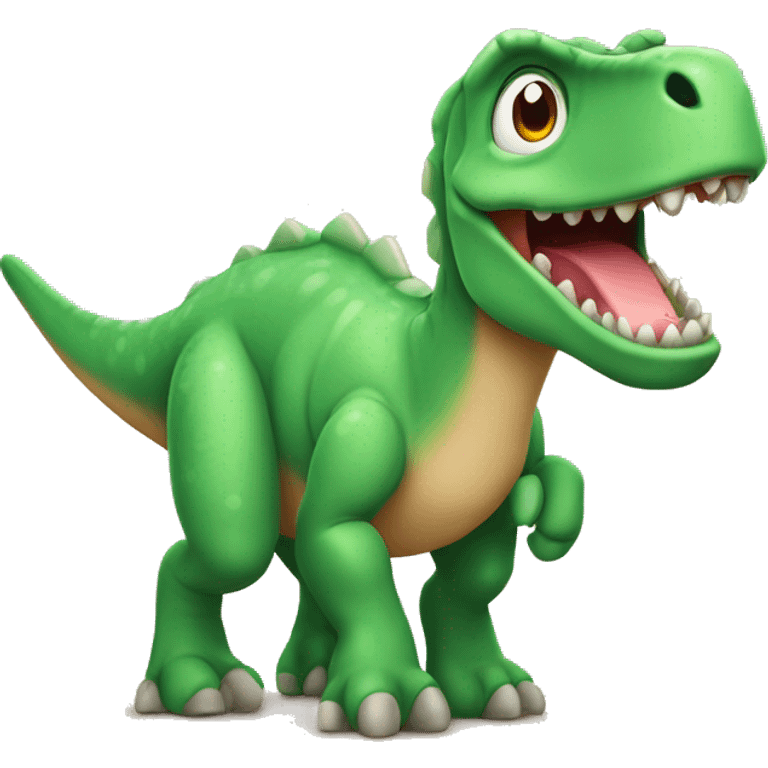 Dinosaure tout mignon mascotte emoji