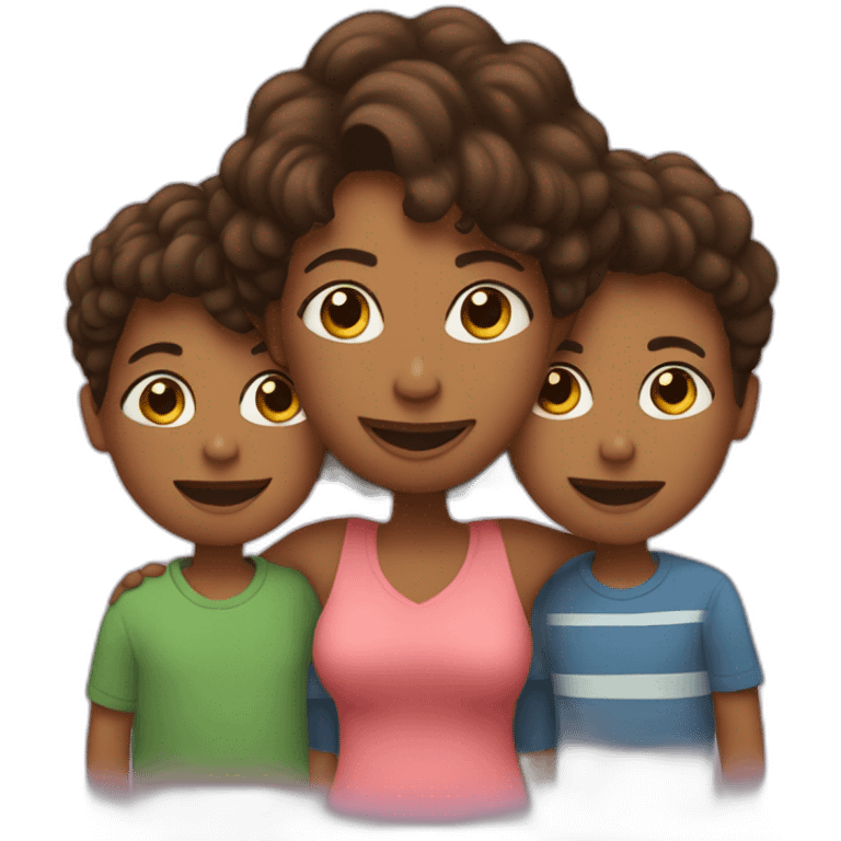 Mommy and two sons emoji