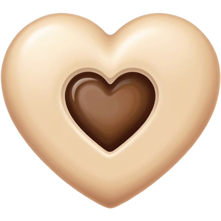 Pastel-coffee-color-heart emoji