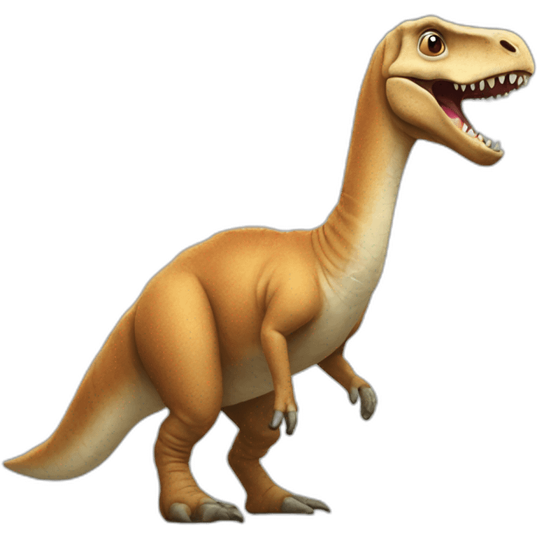 Un lama sur un t rex emoji