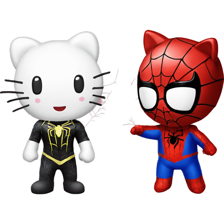 spider man and hello kitty  emoji