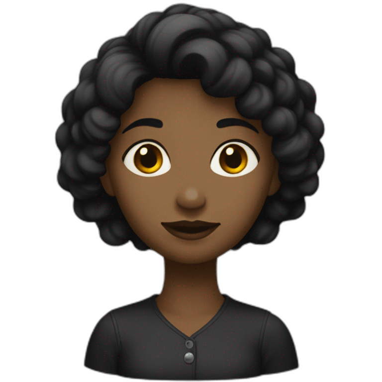 Une fille de couleur noir emoji