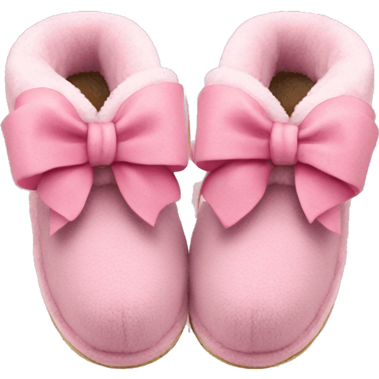 Pink Ugg slippers bows  emoji