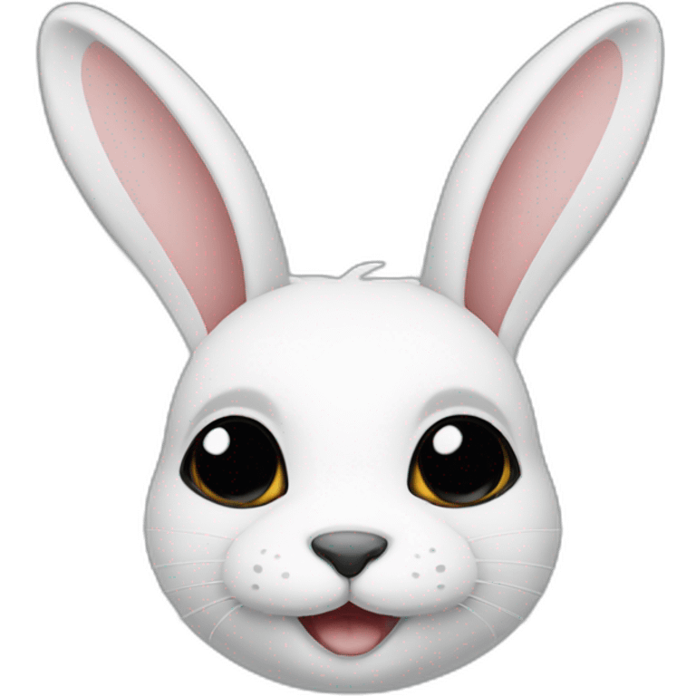 lapin bélier noir et blanc emoji