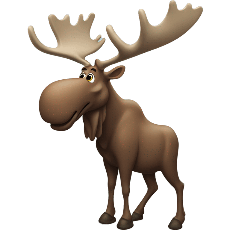 Moose on a mountain emoji