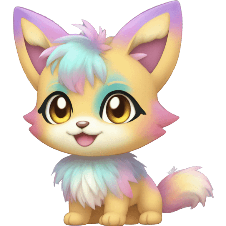 Anthro Shiny Colorful Pastel Glitter Sparkle Stars Gradient Anime Chibi Animal-Fakémon-Pokémon-Hybrid Fur Sona emoji