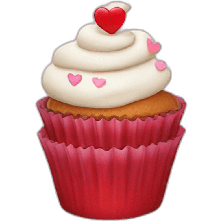 Happy Valentine’s Day cupcake emoji