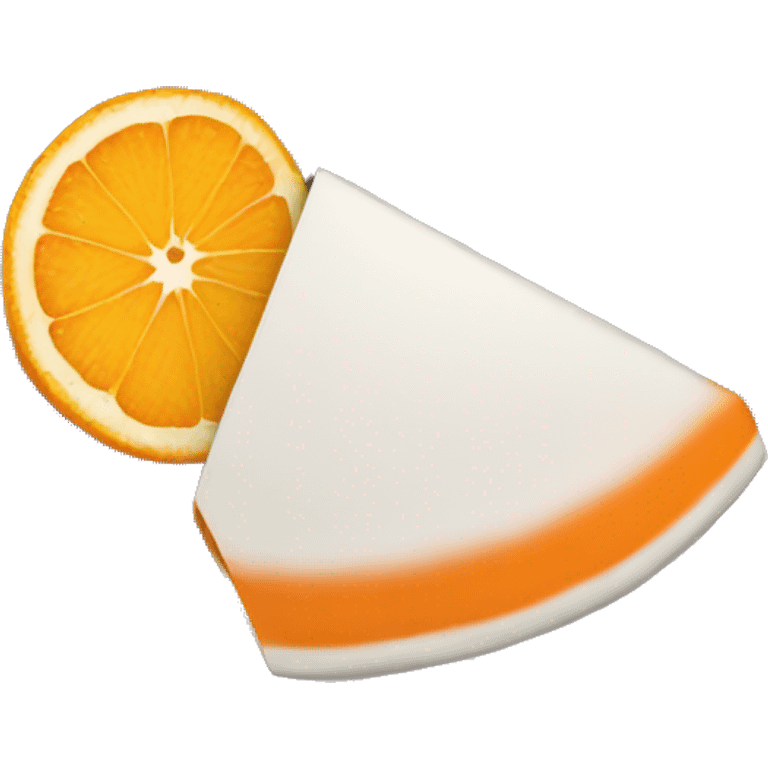 half a slice of orange emoji