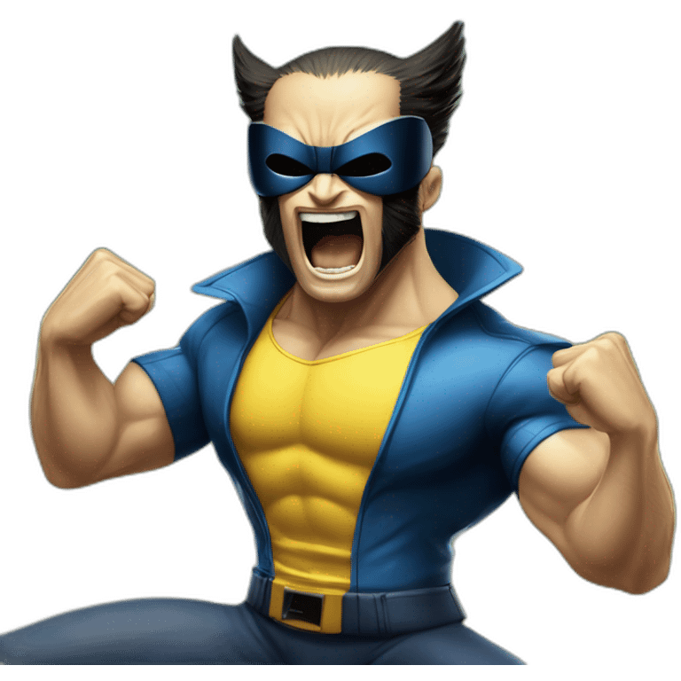 Wolverine of the "X men" dancing Gangnam style emoji