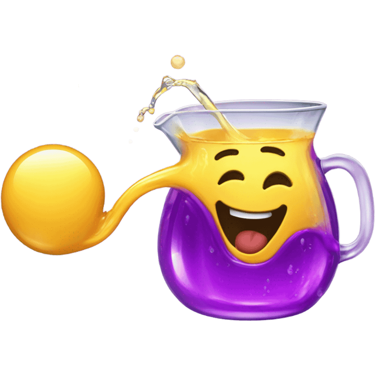 emoji pouring out purple liquid emoji