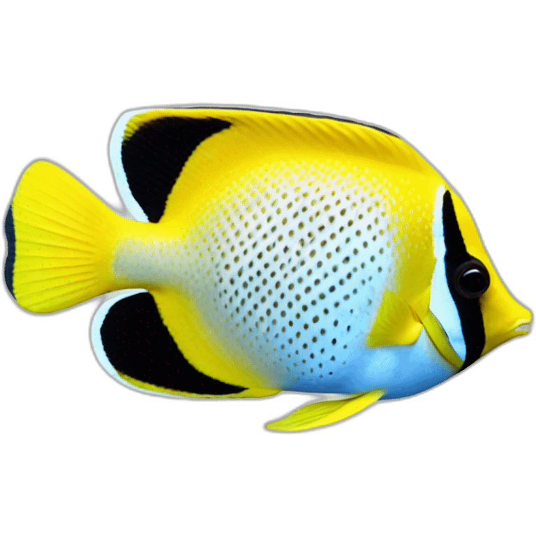 Bluecheek butterflyfish emoji