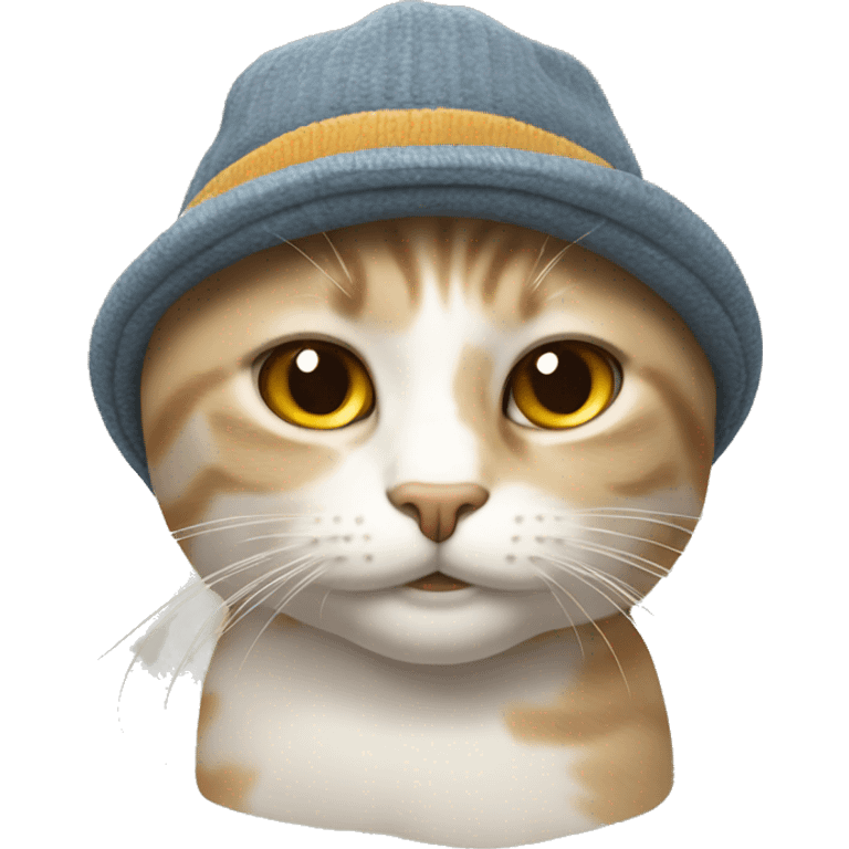 Gato con gorro emoji