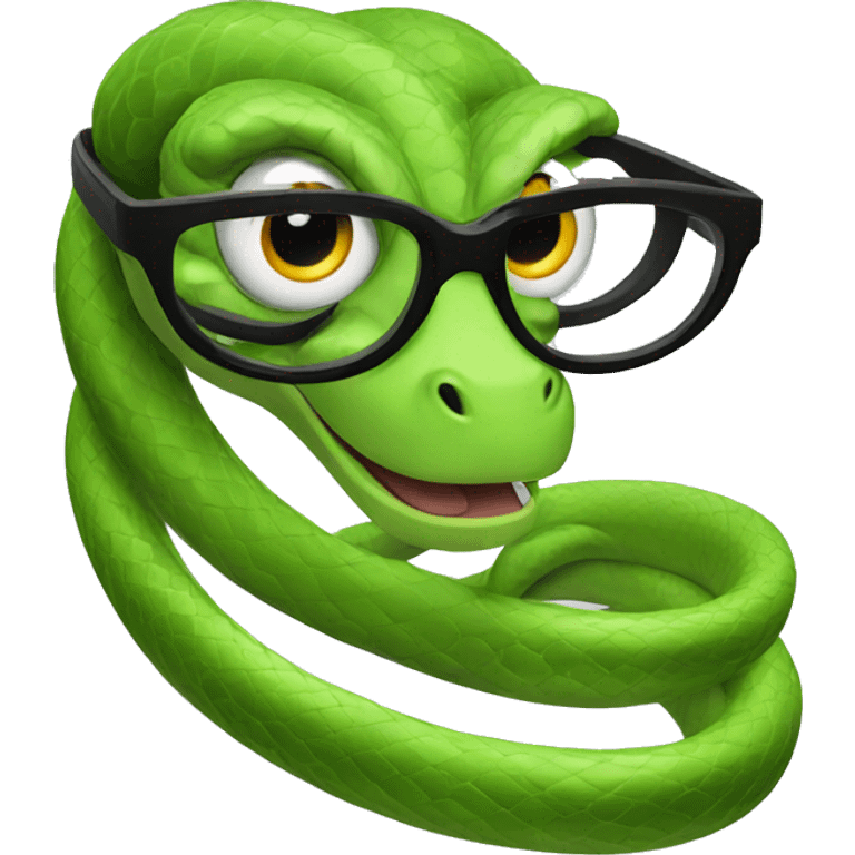 Snake with glasses  emoji