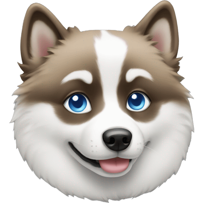 Pomsky with blue eyes emoji