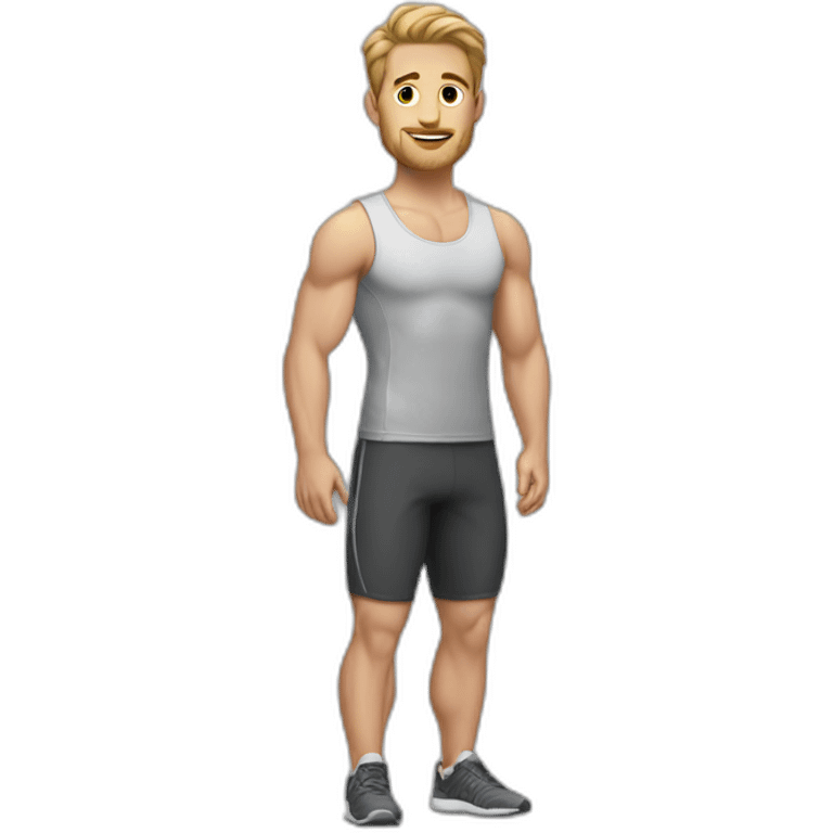 Classic workout clothes for white men emoji