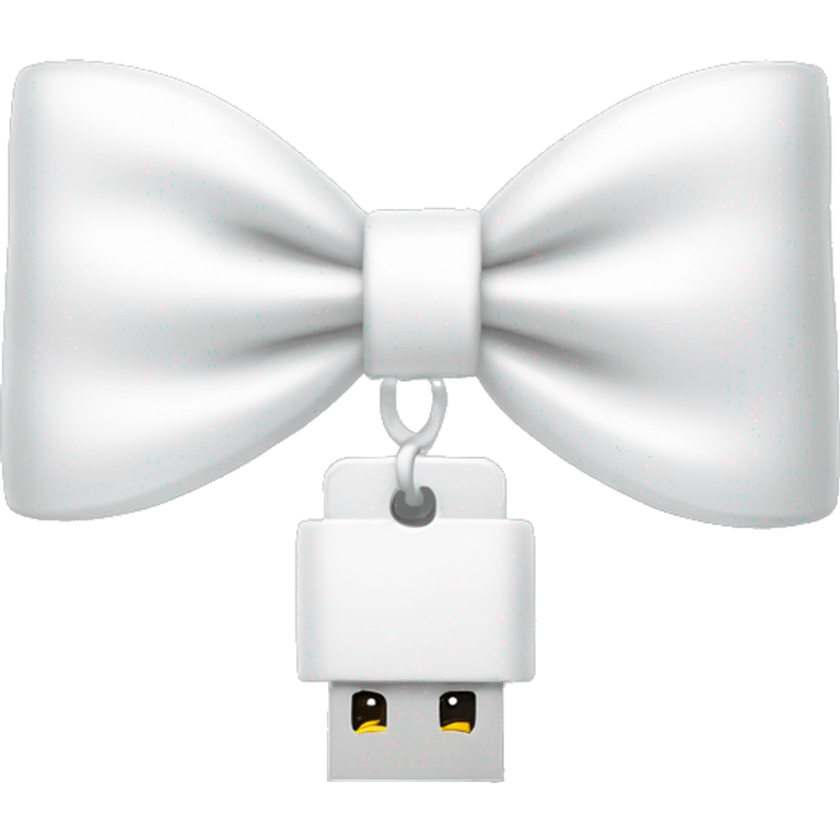 pendrive with white bow emoji