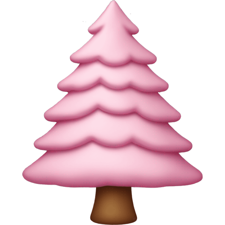 Pastel pink Christmas tree  emoji