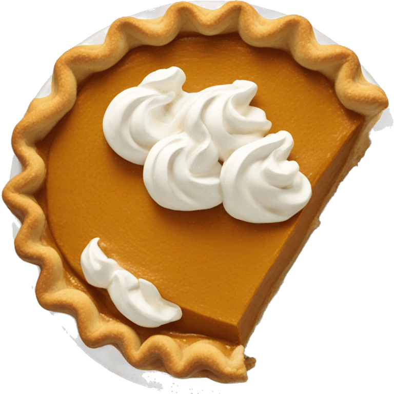 Pumpkin pie with whipped cream emoji