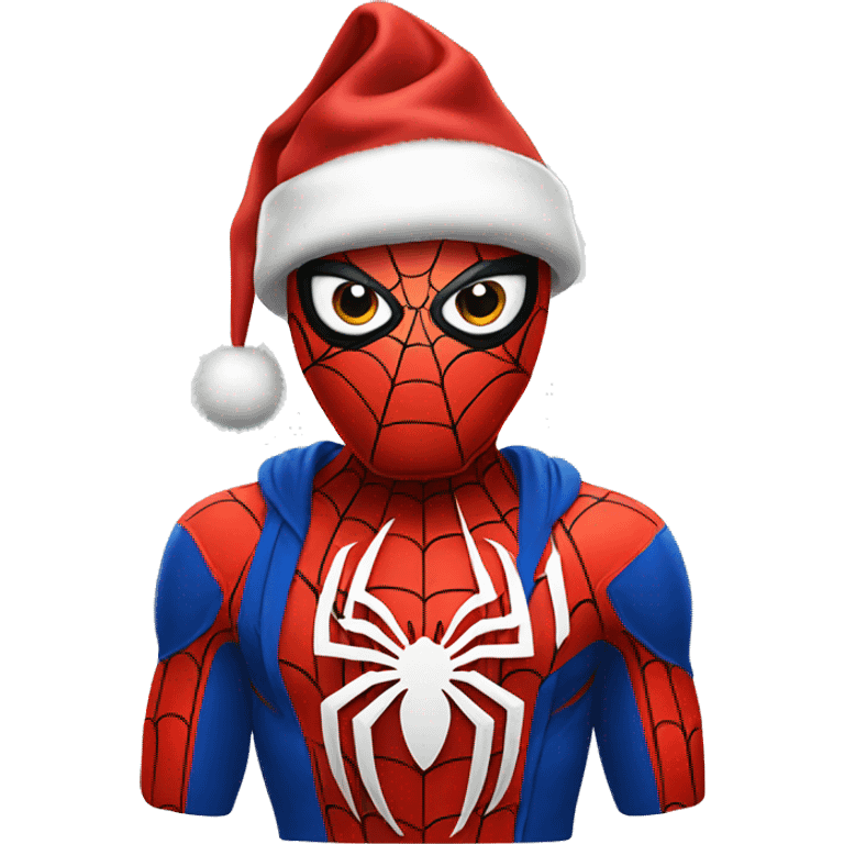 Spider-Man with Christmas hat  emoji