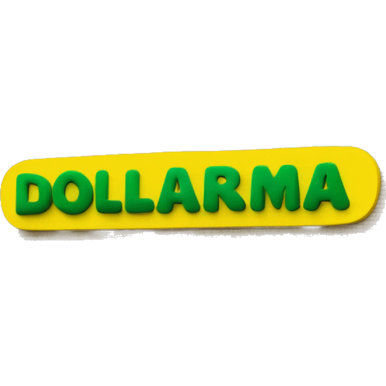 “Exterior of a Dollarama store with the bright green facade, bold yellow Dollarama sign, large front windows, and entrance doors, capturing the look of a budget-friendly retail store.” emoji