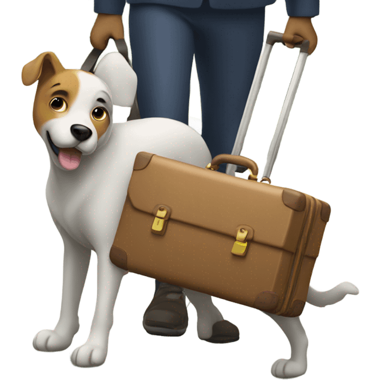 Dog with a suitcase emoji