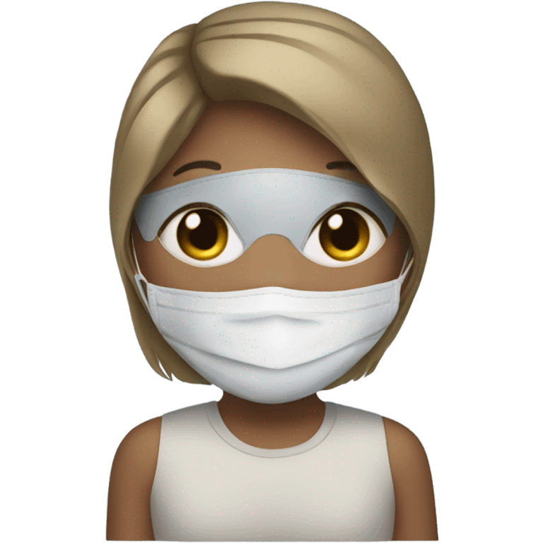 A girl with a face mask on  emoji