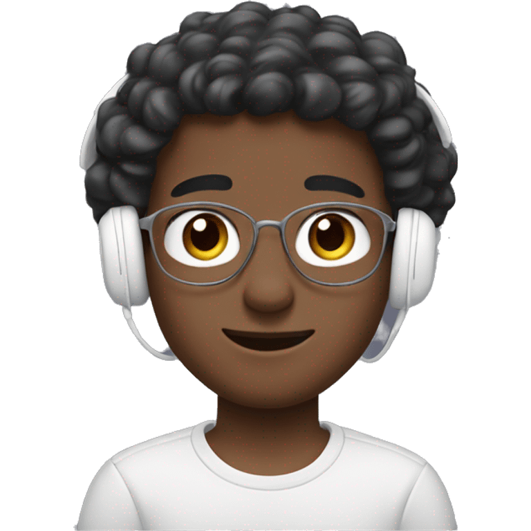 boy with AirPods max emoji