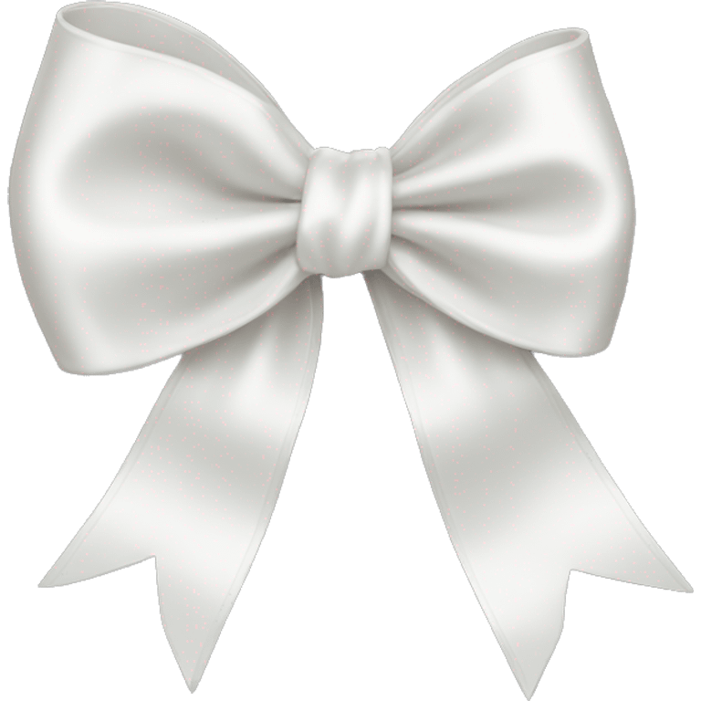 white satin bow emoji