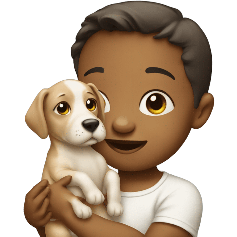 baby holding dog emoji