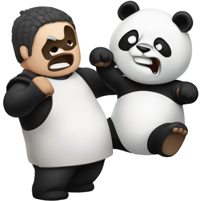 Me fighting a panda emoji