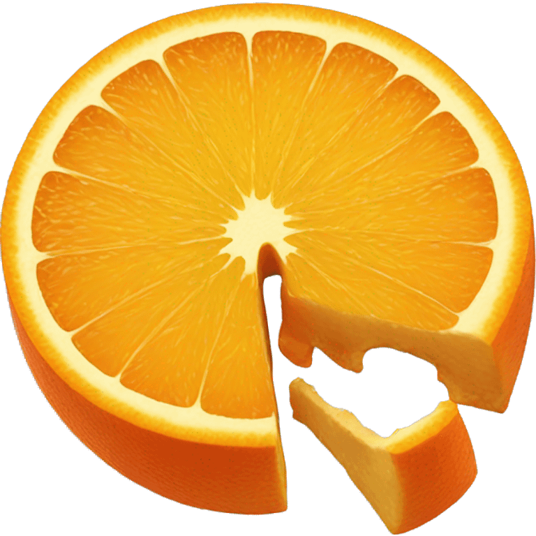 3D Orange slice  emoji