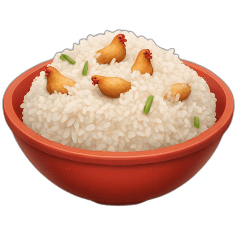 Chinese chicken and rice  emoji