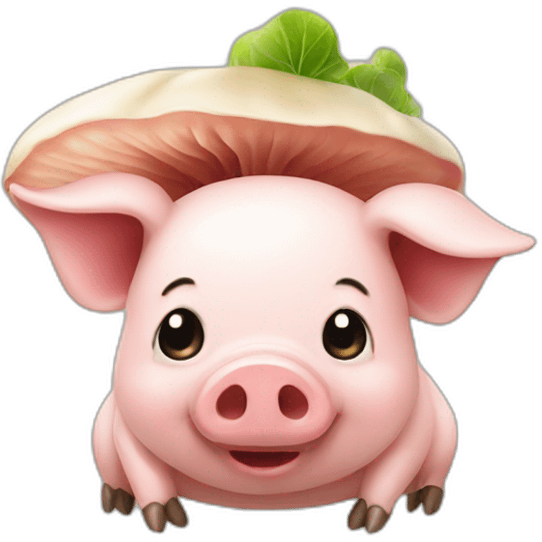 pig with mushroom emoji