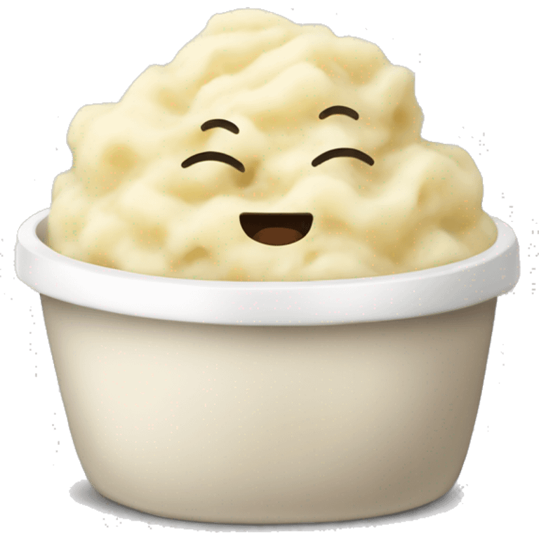 Cute beige mashed potatoes  emoji