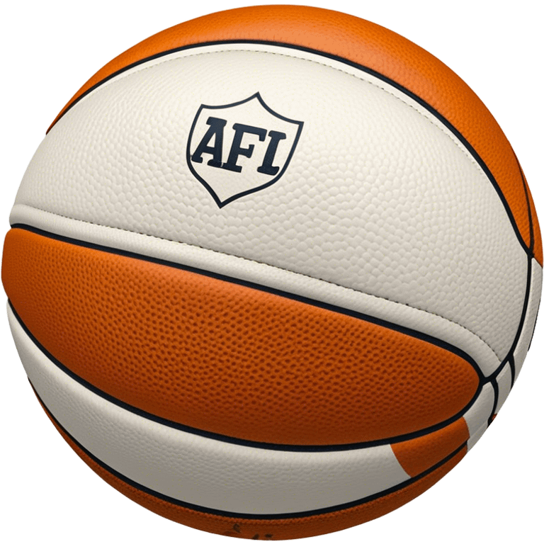 Cinematic Realistic image of an AFL ball with a rugged, textured leather surface and vibrant markings, rendered in rich detail with subtle signs of wear, set against a dynamic sports backdrop under energetic lighting emoji