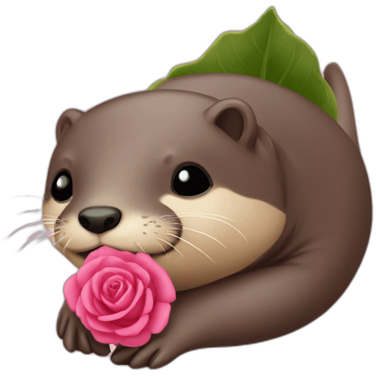 Loutre rose emoji