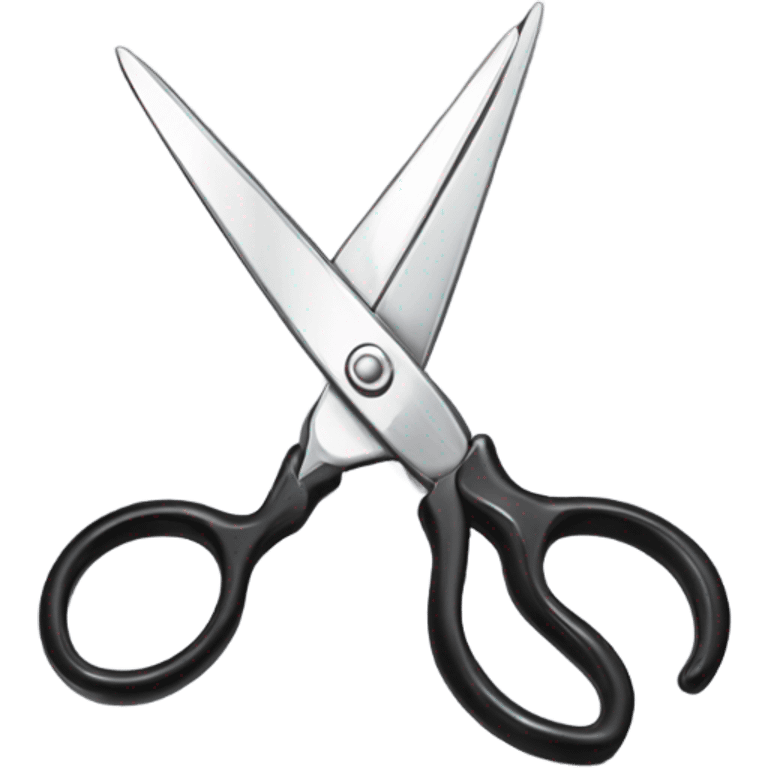 Detailed scissors, glossy handle and shiny blade emoji