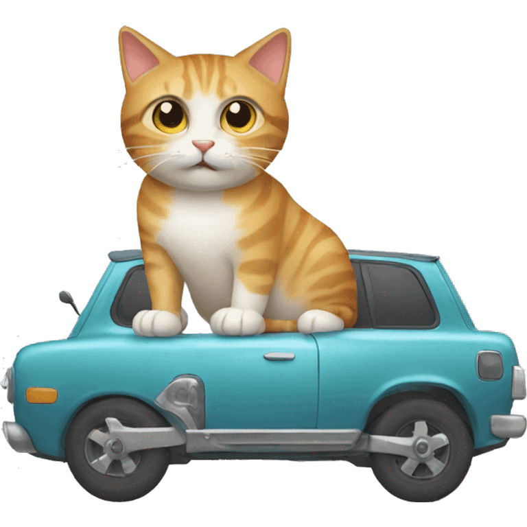 Car cat emoji