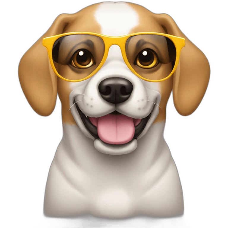 Perro con lentes de sol emoji