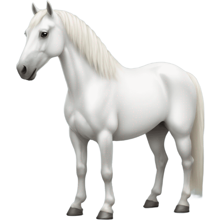 White horse standing emoji