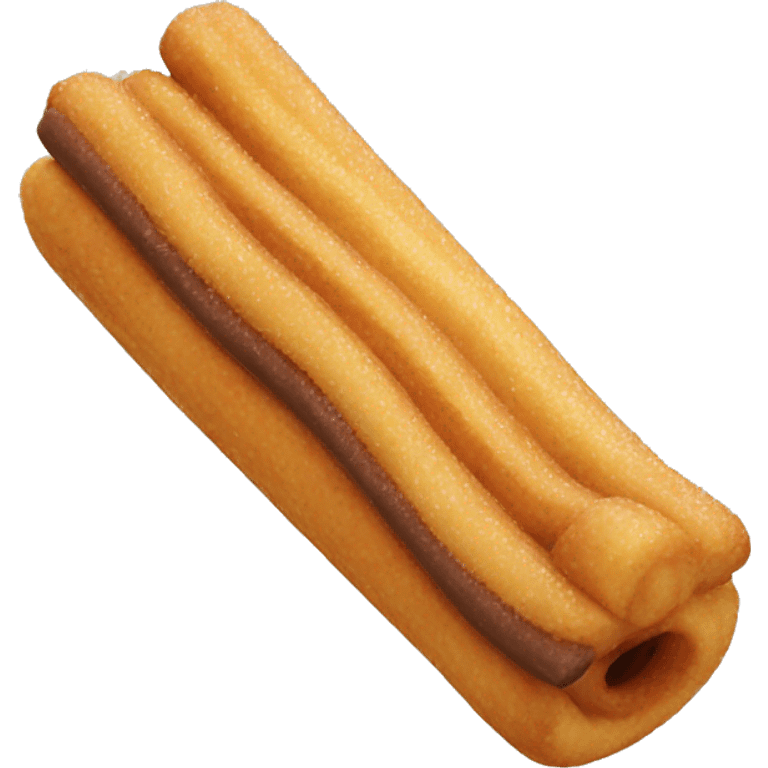 Churro with chocolate emoji