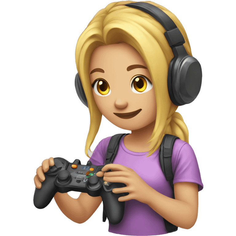 Gamer girl playing  emoji