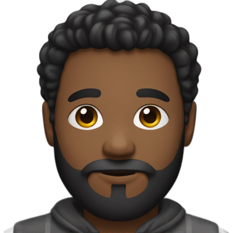 Black male teacer with wooly hair and a beard emoji