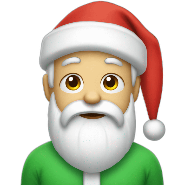 embarrassed santa emoji