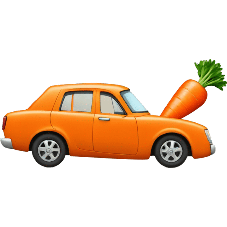 Carrot in a car emoji