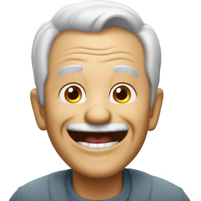 An old man laughs emoji